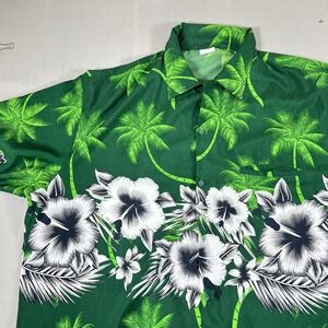 1King Kameha Flower Chest One Hawaiian Short Sleeve Shirt Men Size 3XL